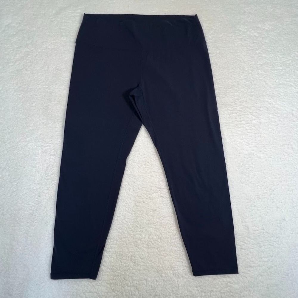 Zyia Active‎ Navy Blue High Rise Cropped Leggings Size 12